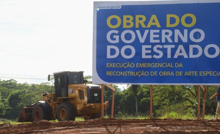 Governo de MS apoia obra emergencial e vai construir nova ponte de concreto sobre Rio do Peixe